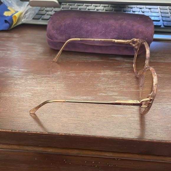 Gucci vintage GG2289 BT6 oversized rounded full rim pink tortoise gold metallic - Picture 15 of 16